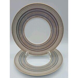 Raynaud Limoges Attractions Or & Platine Salad Plates Set Of 2 Lunch Assiette
